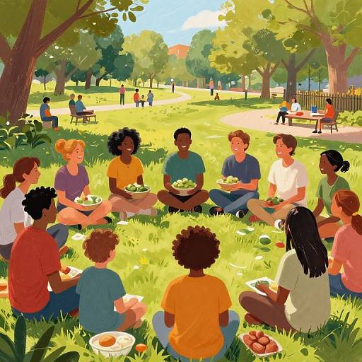 Inclusive Community Gathering in Park