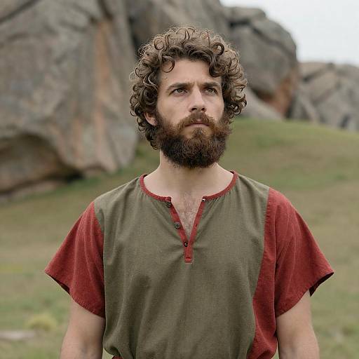 Bearded Man in Nature's Embrace