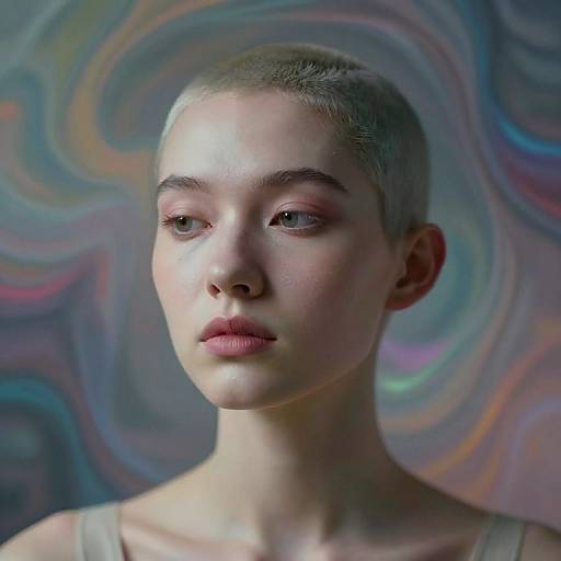 Surreal Avoidant Eye Contact Scene