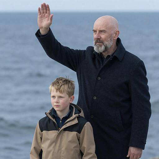 Portrait of an Older Man and Young Boy