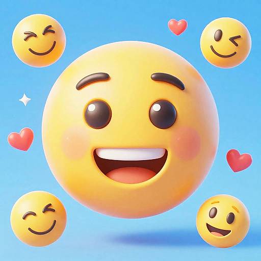 Colorful Memoji Style Cartoon Portrait