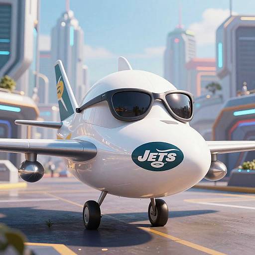 Modern Jet Plane Mascot Design