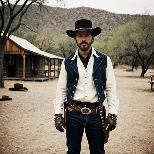 Man in Django Unchained Cowboy Costume