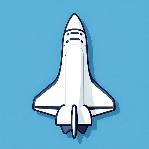 Glass Space Shuttle Children's Illustration