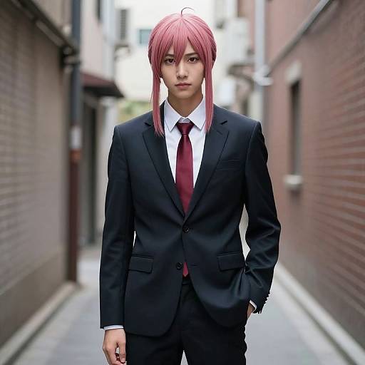 Boy in Suit Alleyway Scene