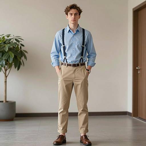 Young Man in Tintin-Inspired Costume