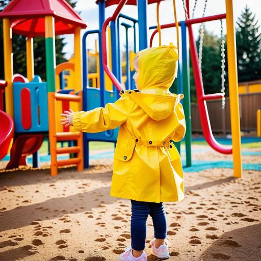 Joyful Child in Colorful Playground Scene Joyful Child in Colorful Playground Scene