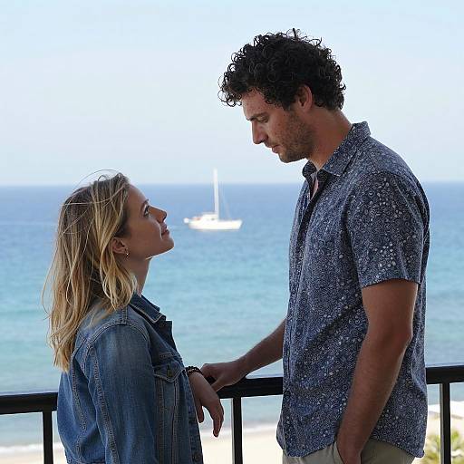 Romantic Balcony View Over the Ocean