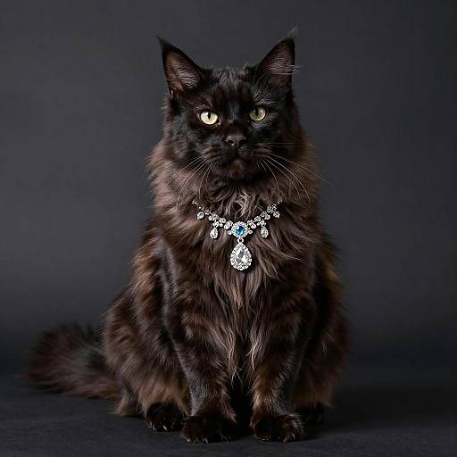 Elegant Studio Portrait of a Norwegian Cat