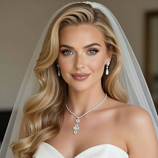 Elegant Blonde Bride Portrait