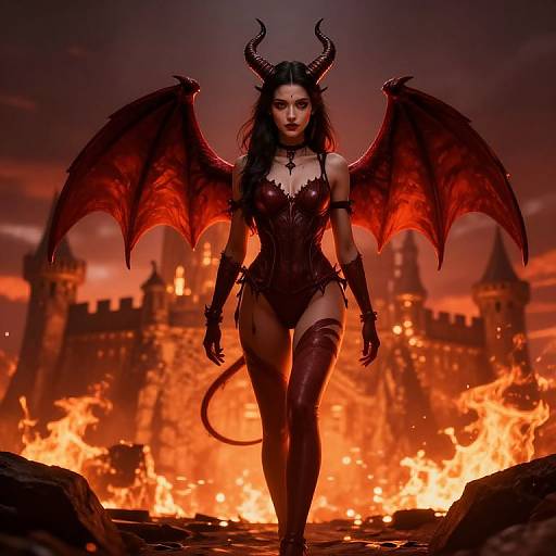 Hyperrealistic Demon Girl Portrait