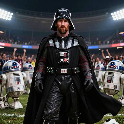 Messi as Darth Vader in Star Wars Arena