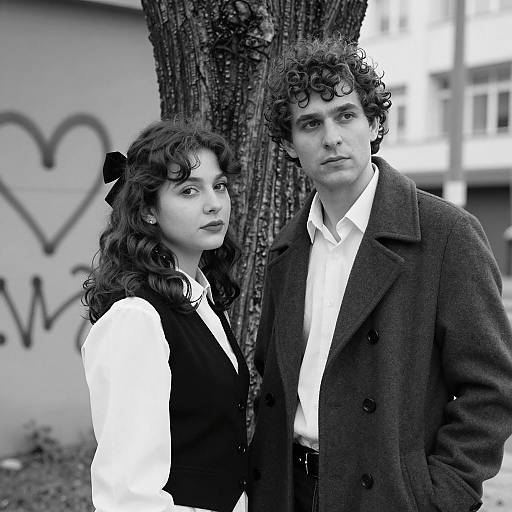 Romantic Black-and-White Tree Portrait