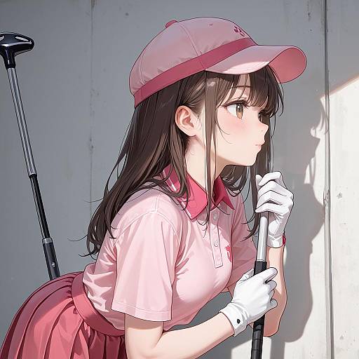 High-Quality Portrait of Japanese Golfer