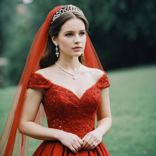 Princess Bride in a Blurry Red Dress