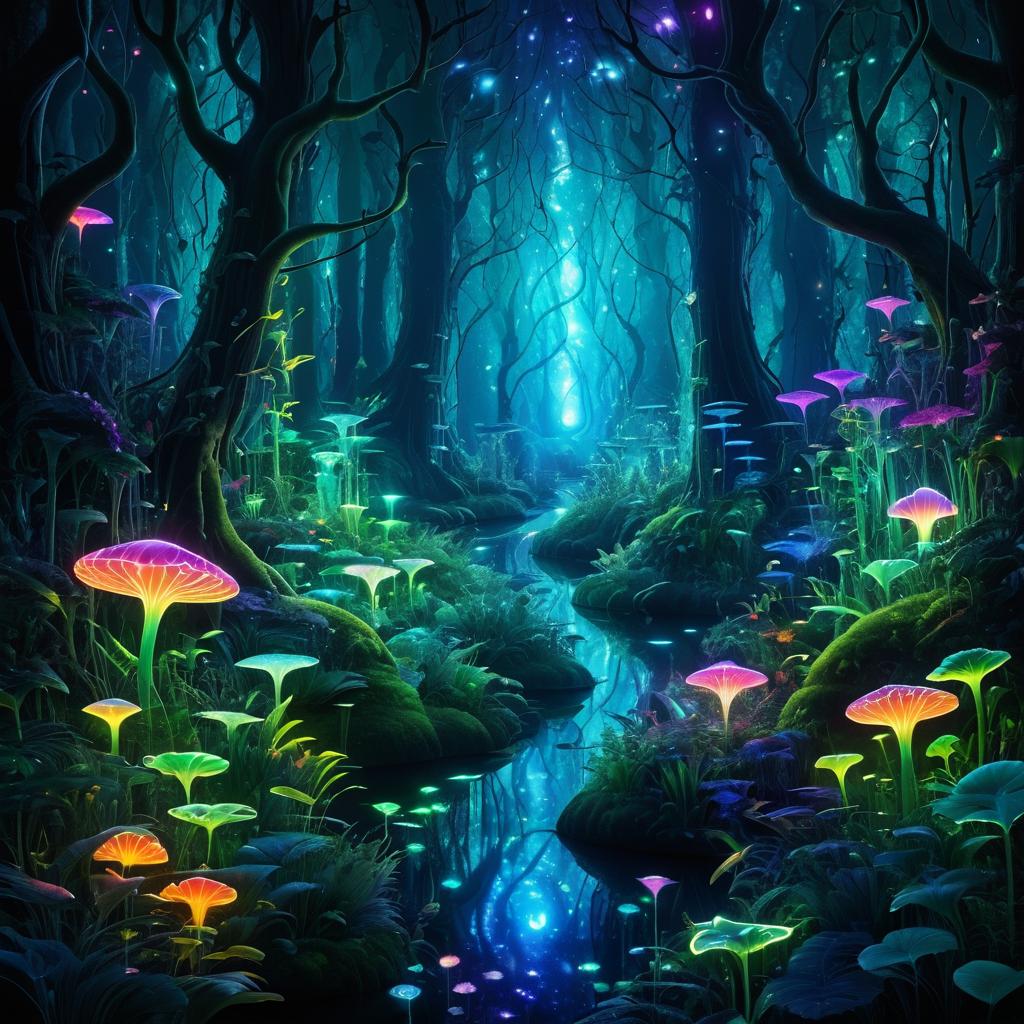 Enchanted Forest with Mystical Creatures