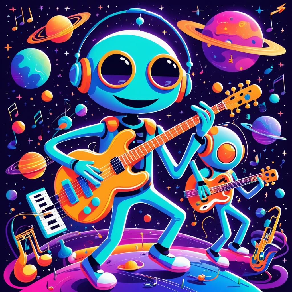 Goofy Space Adventure with Alien Musicians