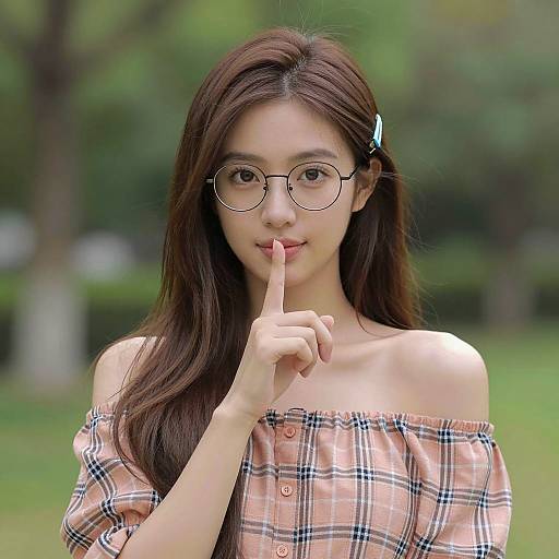 Charming Young Woman in Nature