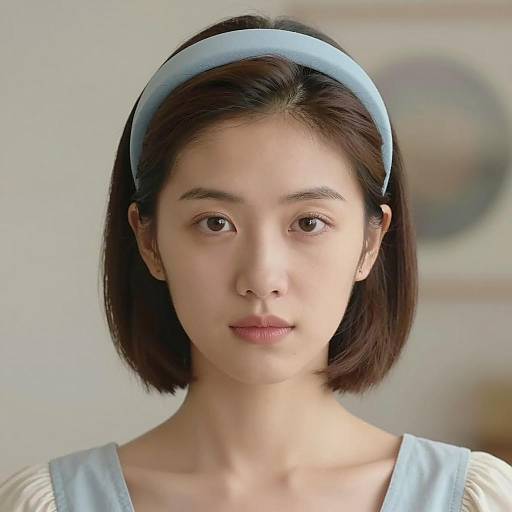 Close-Up Portrait of Brown-Haired Woman