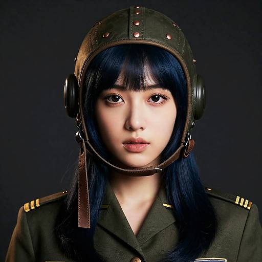 Vintage Airliner Pilot Portrait