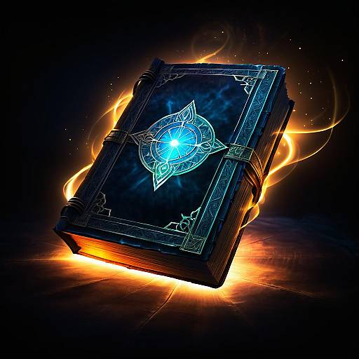 Ancient Magical Tome with Glowing Effects