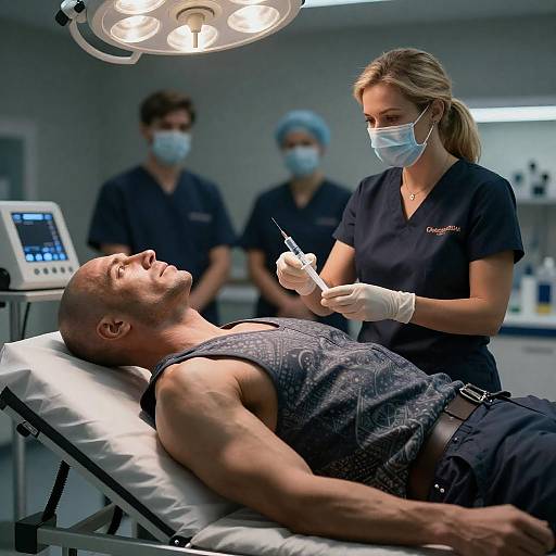 Masked Medical Injection in Clinical Setting