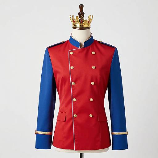 Mannequin in Regal Uniform with Crown