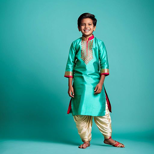Joyful Diwali Celebration: Adolescent Boy