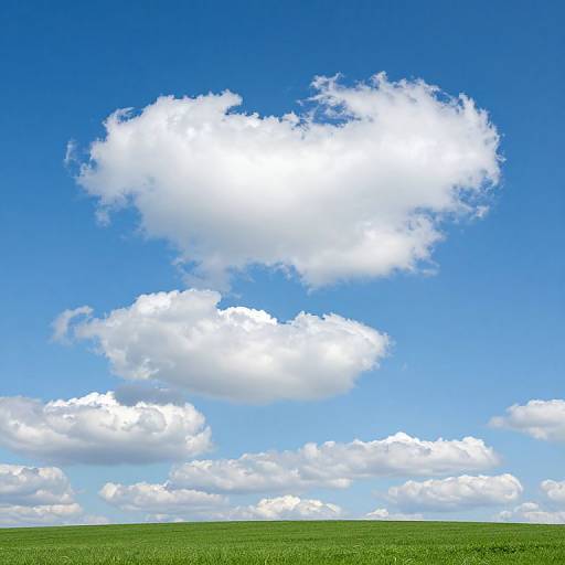 Serene Clouds Over Vibrant Field