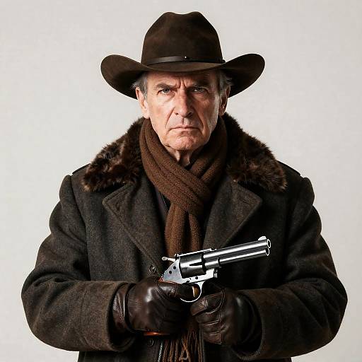 Stern Cowboy: A Timeless Portrait