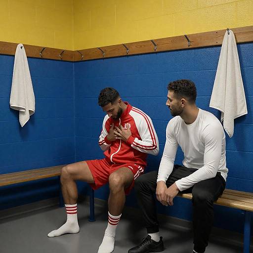 Locker Room Portrait of Two Men