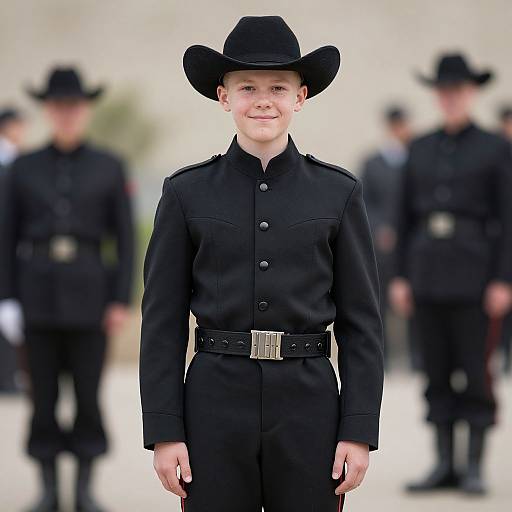 Realistic Male Tightrope Walker in Uniform