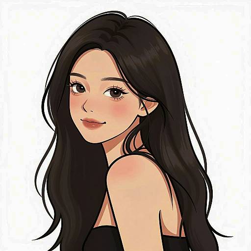 Confident Young Woman Illustration