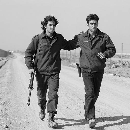 Dynamic Duo Running on Dusty Road