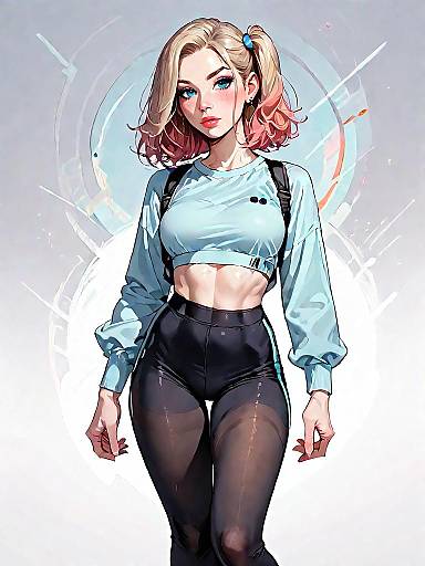 Athletic Young Woman in Activewear