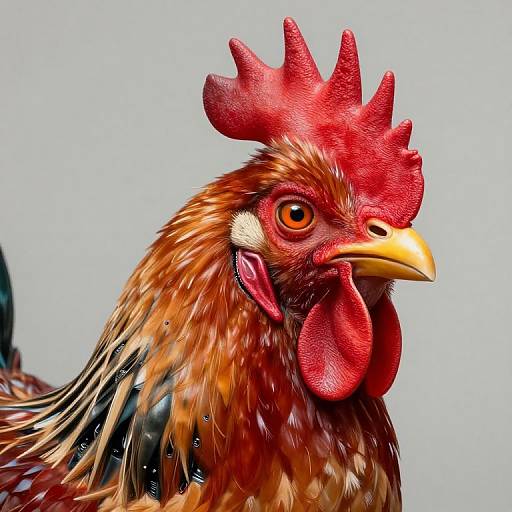 Punk Chicken-Headed Cyborg Portrait