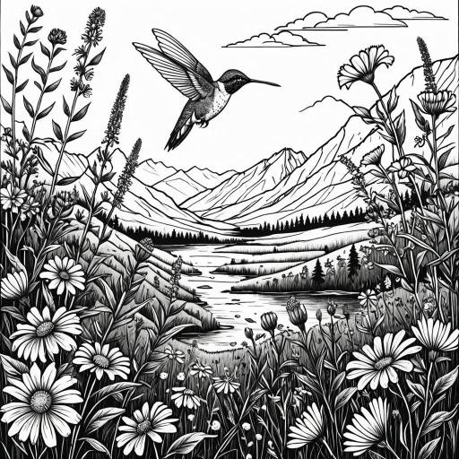 Cinematic Hummingbirds in Detailed Meadows Cinematic Hummingbirds in Detailed Meadows