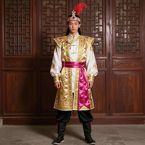 Regal Young Man in Traditional Attire