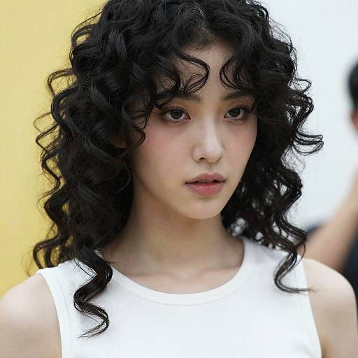 Intense Portrait of a Woman in White