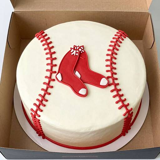 Boston Red Sox Baseball Cake