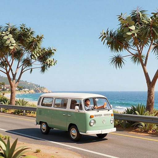 Relaxed Drive Along Coastal Road