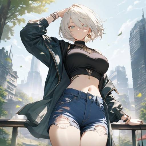 Stylish 1Girl in City Setting