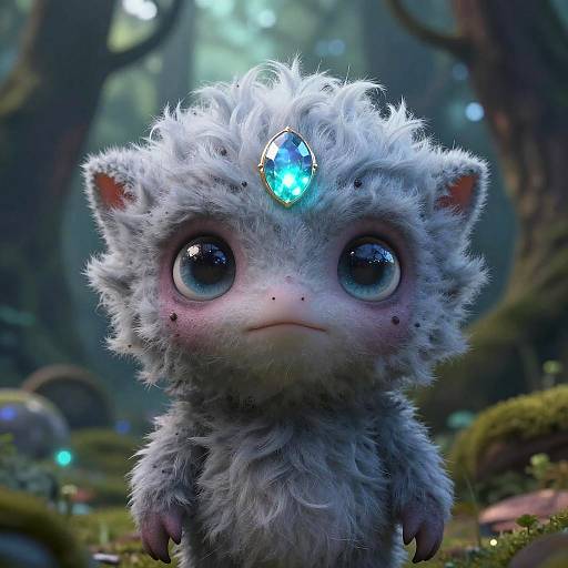 Mystical Carbuncle Gem Creature