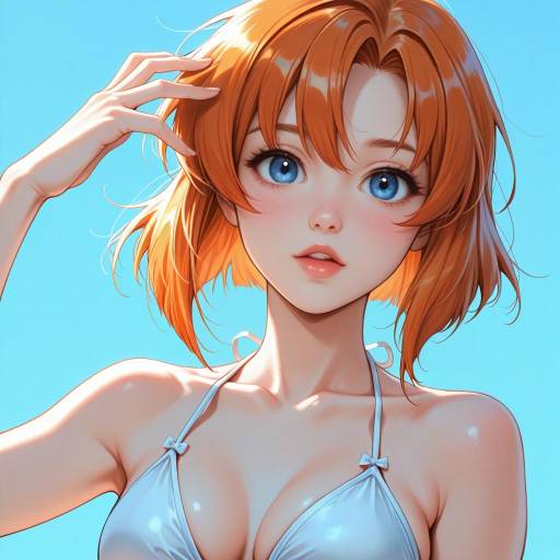 Ryuuguu Rena in Blue Bikini