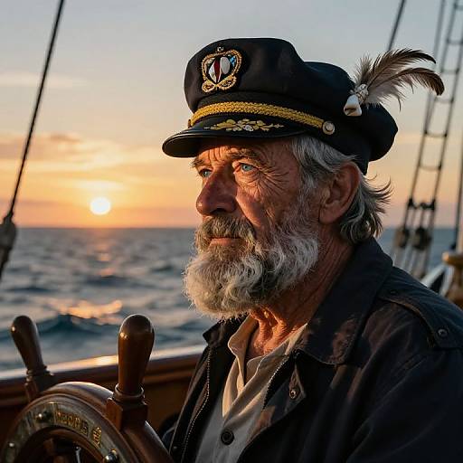 Photorealistic Wise Sea Captain Portrait