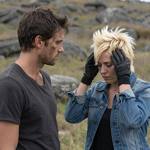 Intense Outdoor Portrait of Two Individuals