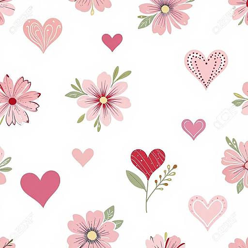 Floral Heart Background Vector