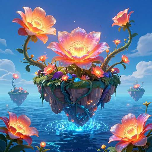 Surreal Floating Islands Dreamscape
