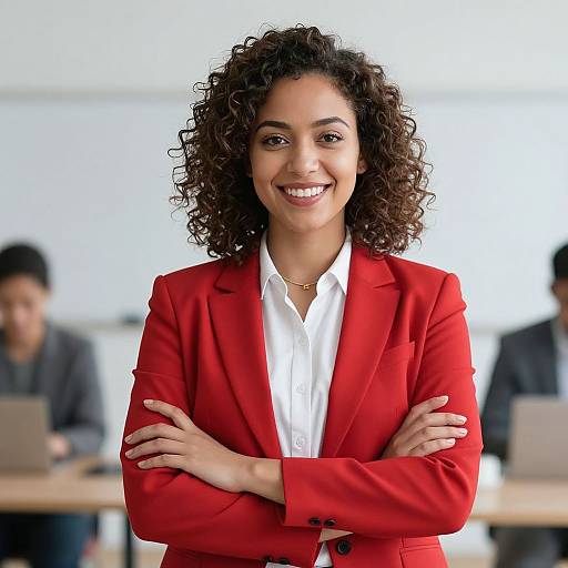 Confident Young Female Team Leader