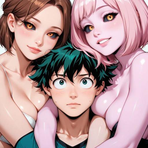 Midoriya and Colorful Characters Scene